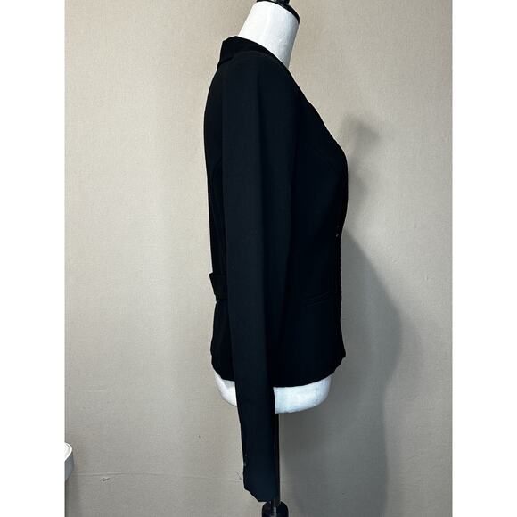A Byer Women’s Sz M Single Button Solid Black Blazer Career Casual Preppy - Picture 7 of 16